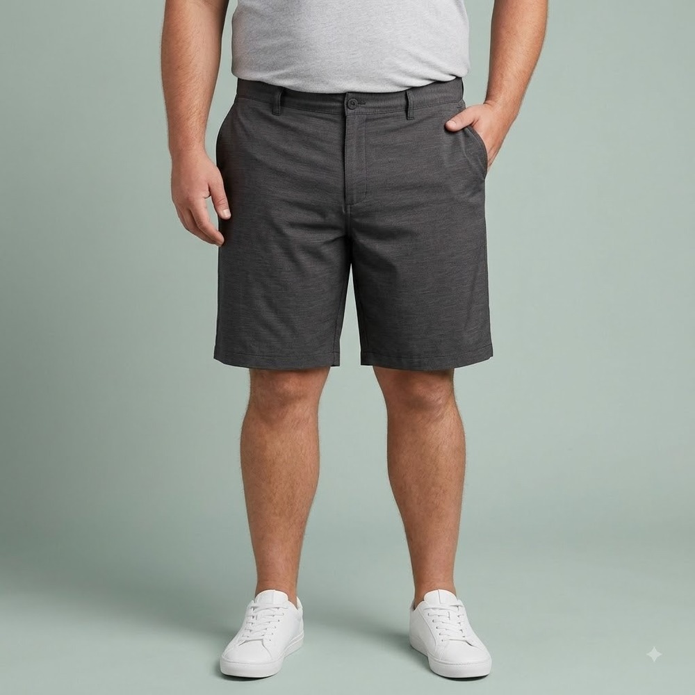 TravisMathew Golf Shorts Mens 40 Gray Performance Stretch Flat Front‎ read